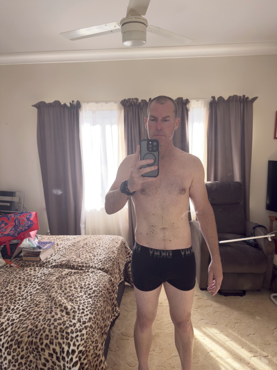 Adam at 82.5 kg in June 2026